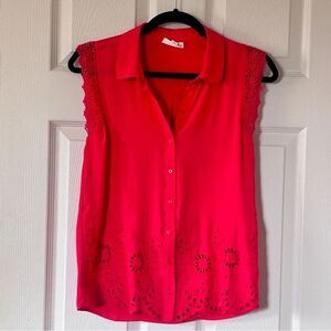 Maison Jules Lacy Eyelet Top
